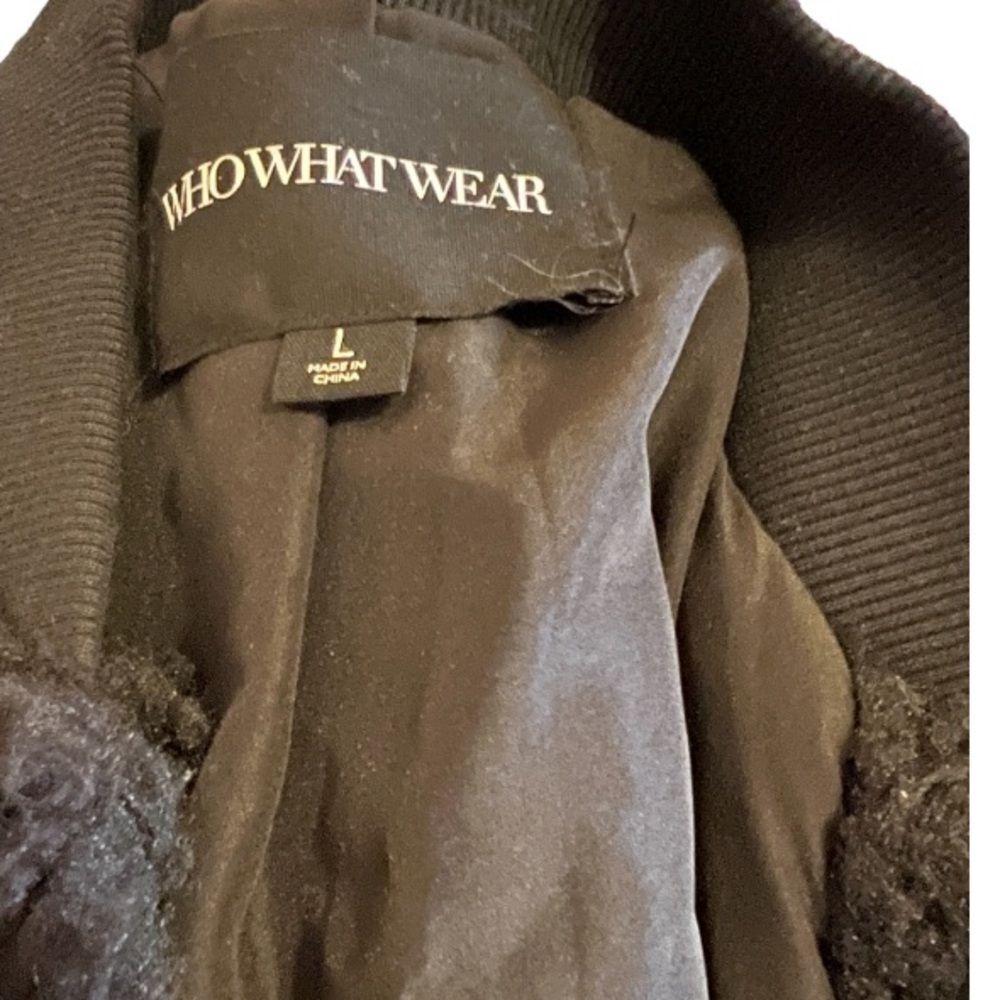 Who What Wear Black Sherpa Jacket - Picture 4 of 6